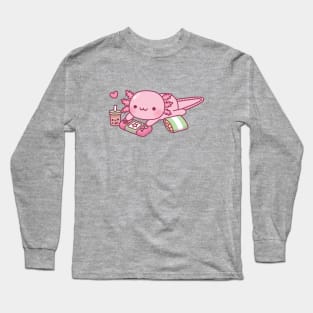 Cute Axolotl Relax Gamer Long Sleeve T-Shirt